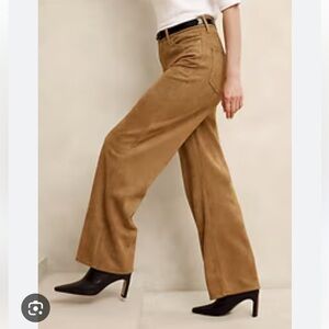 NWT Banana Republic Factory High-Rise Wide-Leg Vegan Suede Pants Size 10
